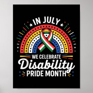 Poster Sinalizador do Orgulho de Deficiência Julho Desati