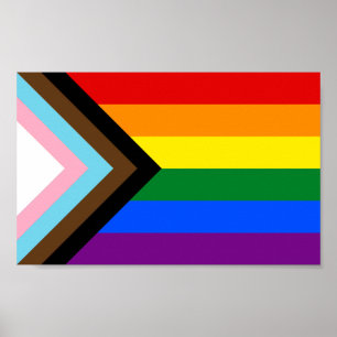 Poster Sinalizador do Orgulho de Progresso LGBTQ+