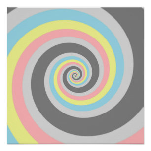 Póster Sinalizador do Orgulho Demiflux do abstrato