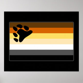 Poster Sinalizador do Orgulho do gay Bear