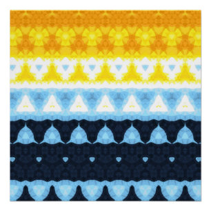 Póster Sinalizador do Orgulho Geométrico de Abstrato AroA