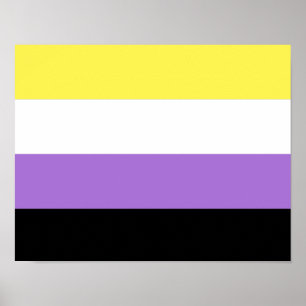 Poster Sinalizador do Orgulho Não Binário