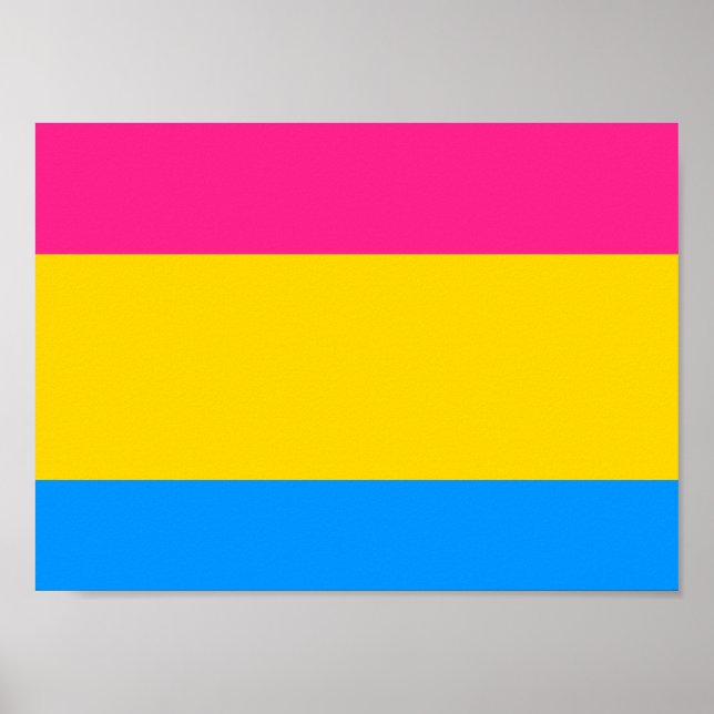 Póster Sinalizador do Orgulho Pansexual (Frente)