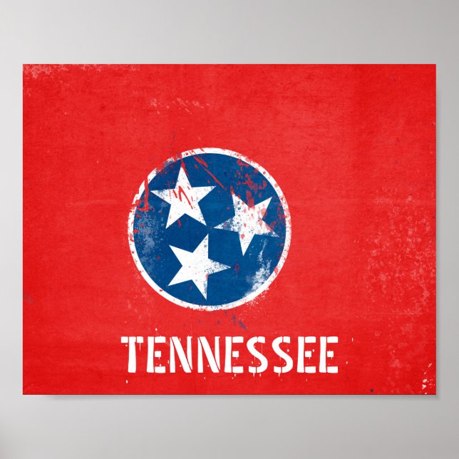Poster Sinalizador do Tennessee em apuros (Frente)