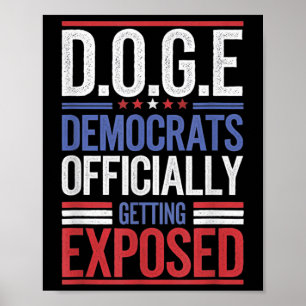 Poster Sinalizador Engraçado D.o.g. e Eficiência do Gover
