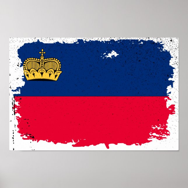 Póster Sinalizador Liechtenstein (Frente)