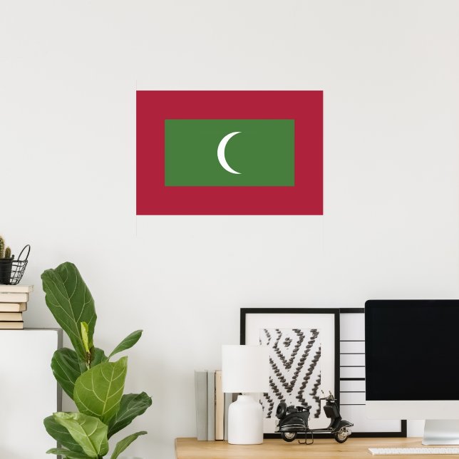 Poster Sinalizador Maldivas (Escritório em casa)