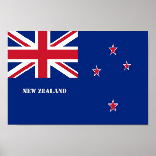 Poster Sinalizador Nova Zelândia
