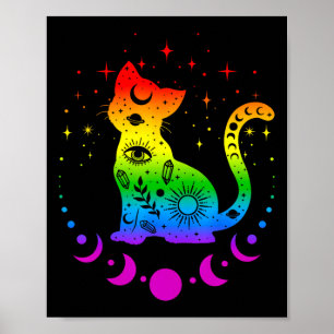 Poster Sinalizador Orgulho gay de Astrologia do Rainbow C