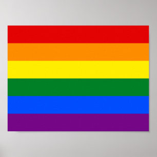 Poster Sinalizador Orgulho gay do arco-íris LGBT