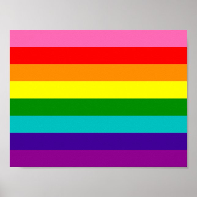 Poster Sinalizador original de arco-íris LGBT-Orgulho gay (Frente)