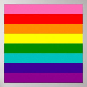 Póster Sinalizador original de arco-íris LGBT-Orgulho gay