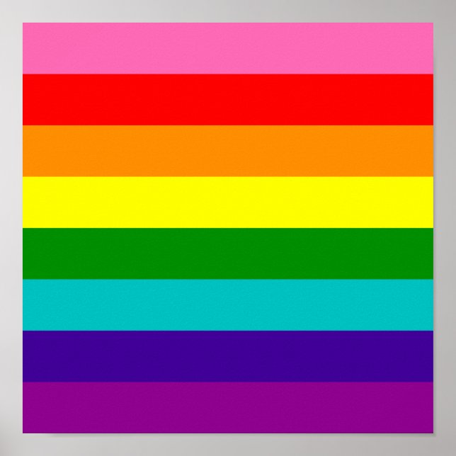 Póster Sinalizador original de arco-íris LGBT-Orgulho gay (Frente)