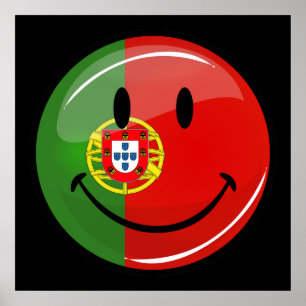 Póster Sinalizador português sorridente