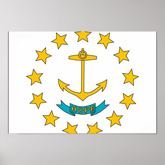 Póster Sinalizador Rhode Island (Frente)