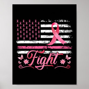 Poster Sinalizador Sensibilização do Cancer Rosa Luta da