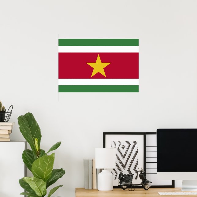 Poster Sinalizador Suriname (Escritório em casa)