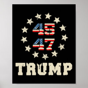 Poster Sinalizador Trump 2024 (em Byck) Pegue o América C