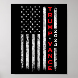 Poster Sinalizador Vertical Subjugado do Trump Vance 2024