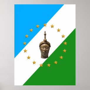 Poster Sinalizador Yoruba Oduduwa Nação Yoruba