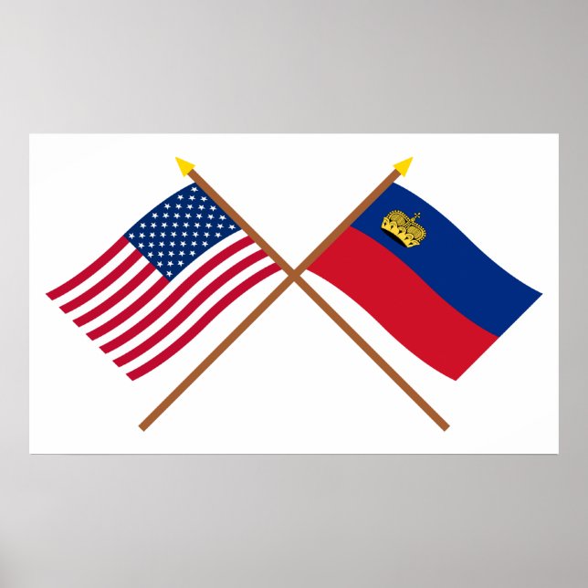 Poster Sinalizadores cruzados EUA e Liechtenstein (Frente)