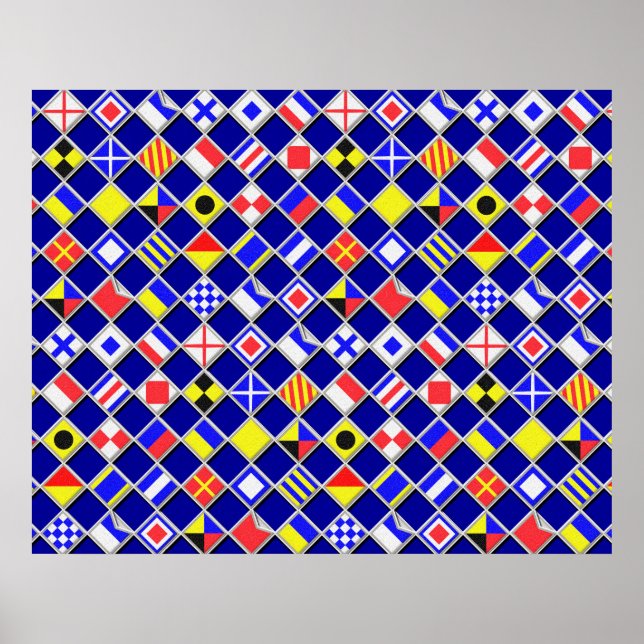 Póster Sinalizadores de Sinal Náutico Verificados (Frente)