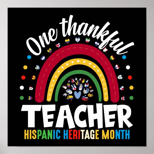 Poster Sinalizadores de Um Mês de Patrimônio Hispânico do (Frente)