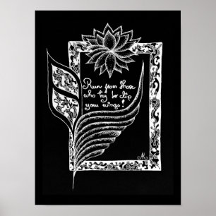 Poster Sinalizadores vermelhos Inspiracionais ilustrados