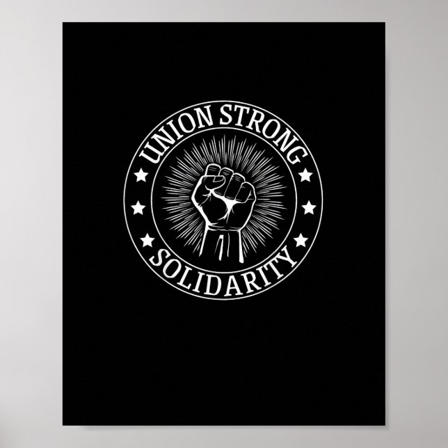 Poster Sindicato Forte Solidariedade Contra Trabalhadores (Frente)