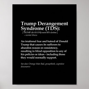 Poster Síndrome de Derangement Trump Divertida Definição 
