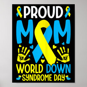 Poster Síndrome de Down Mamãe Ribbon World Down Síndrome 