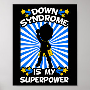 Poster Síndrome de Down Super-Herói Conscientização Cromo