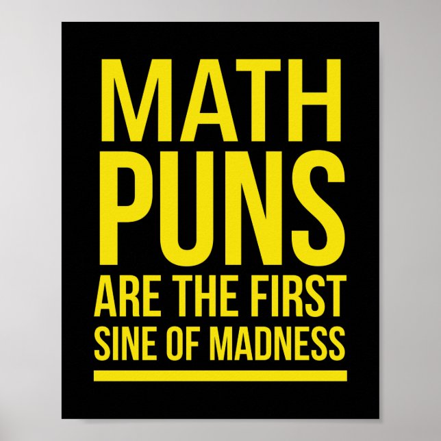 Poster Sine of louness engraçado math soa amarelo (Frente)