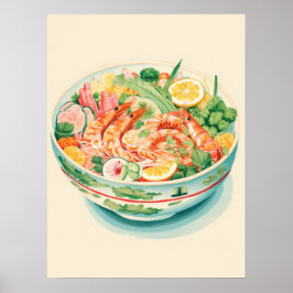 Poster Sinfonia de frutos do mar: Um Banquete em uma tige