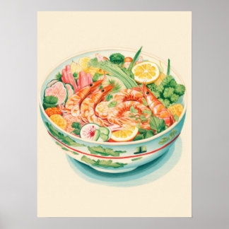 Poster Sinfonia de frutos do mar: Um Banquete em uma tige