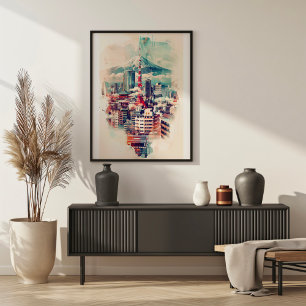 Poster Sinfonia de Tóquio: Torre de Tóquio, Skytree e Mon