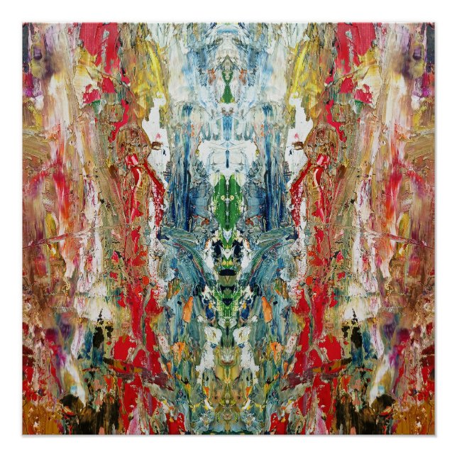 Póster Sinfonia do caos - Paleta de Artista Abstrato Real (Frente)