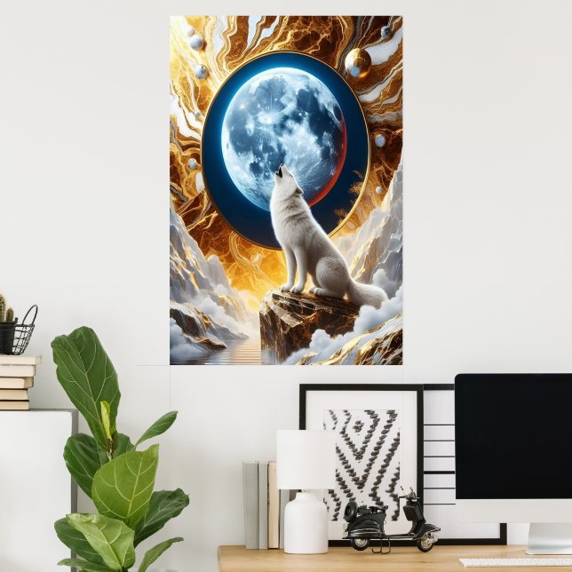Poster Sinfonia Lunar: Uma Serenada dos Lobos (Escritório em casa)