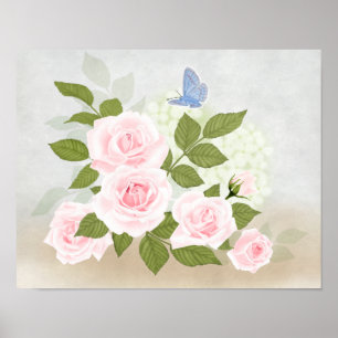 Poster Sinfonia-Rosas cor-de-rosa