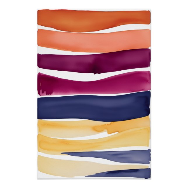 Póster Sinfonia Serene Ocean: inspirada em Abstrato Wave (Frente)
