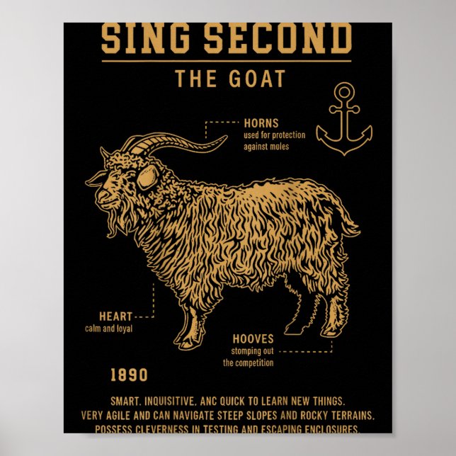 Poster Sing Second The Goat (on Back)  (Frente)
