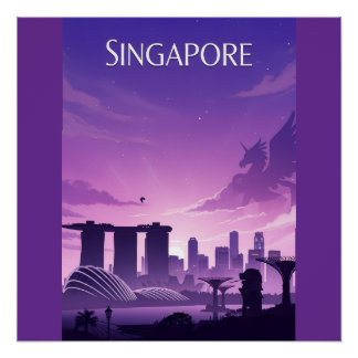 Póster Singapore Skyline