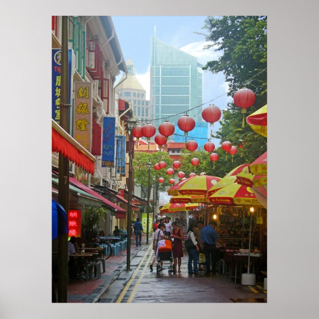 Poster Singapura - Antigo e Novo (Frente)