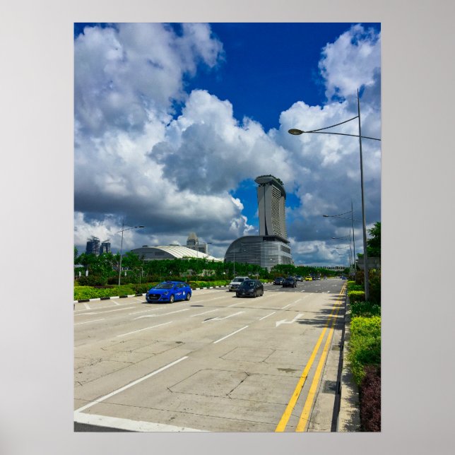Poster Singapura Marina Bay Sands Skyline (Frente)