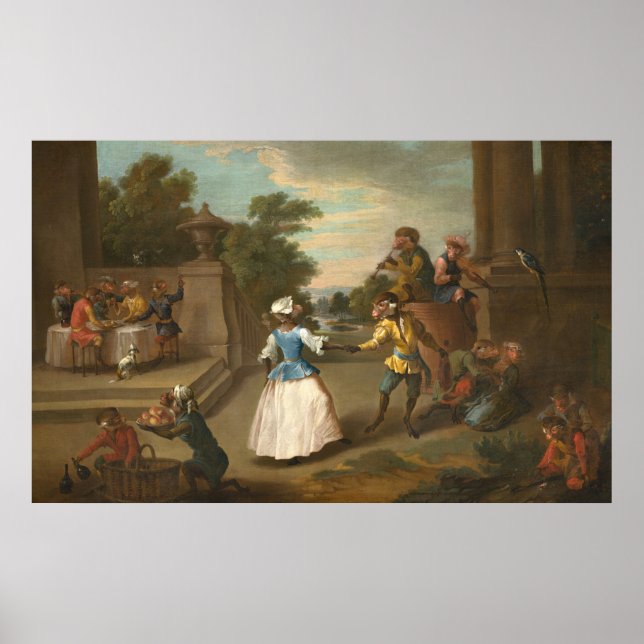 Poster Singerie. The Dance - Christophe Huet Fine Art (Frente)