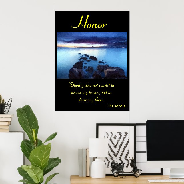 Poster Sininho De Honra Em Serene Ocean Vistas (Escritório em casa)