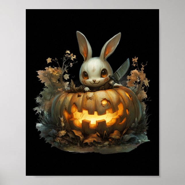 Poster Sinister Bunny Mayhem Assustador Bunny Pumpk do Ha (Frente)