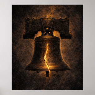 Poster Sino da Liberdade Rachadura Brilhante