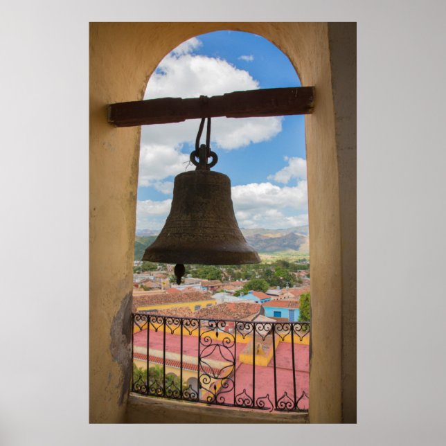 Póster Sino em uma torre de igreja, Cuba (Frente)