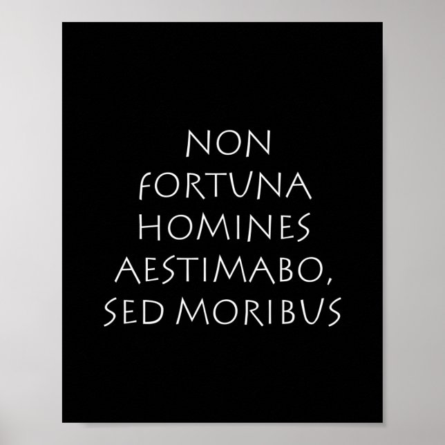 Poster Sinos aestimabo sed moribus (Frente)
